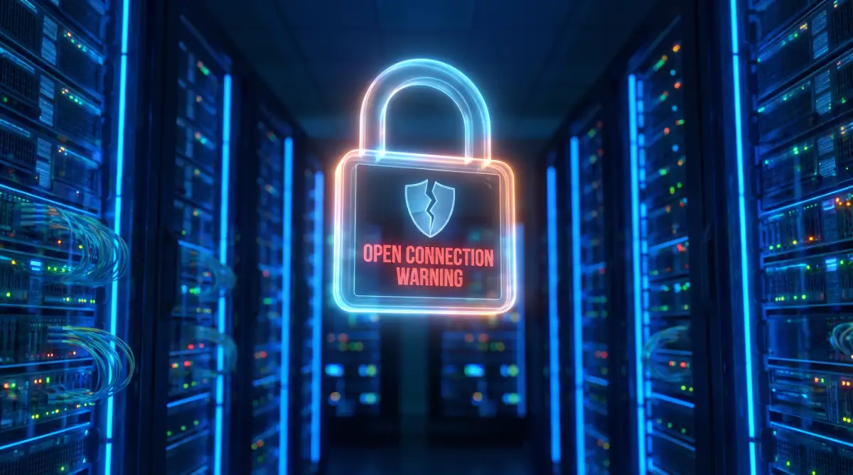 A digital padlock warning showing the dangers of misconfigured cloud storage settings.